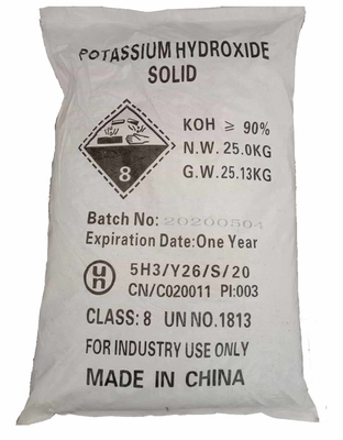 Detergentes y cosméticos del 90% Min KOH Potassium Hydroxide Flakes For industriales
