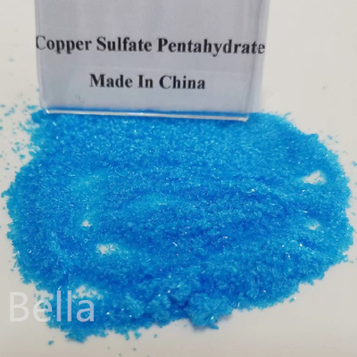 Tratamiento del agua Grado de alimento Sulfato de cobre de cristal azul Pureza 96% CuSO4.5H20 Pentahidrato Sulfato de cobre